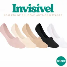 Sapatilha Invisível Fio de Silicone Anti-Deslizante Selene 34 a 38