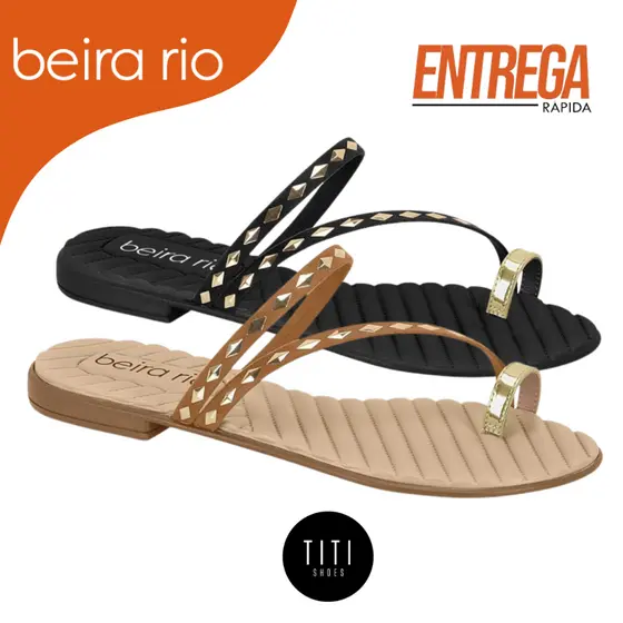 Sandália Rasteira Feminina Beira Rio Original Leve Casual Confortável Verão
