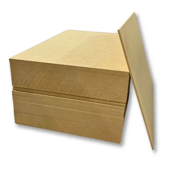 kit com 6 unidades de MDF 6mm com medida de 30x40cm cru