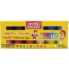 Tinta Guache 12 cores Radex