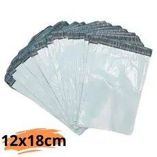 Envelope de segurança/ correio/ embalagem/ saco / saquinho 12x18 COEX branco 100 unidades.