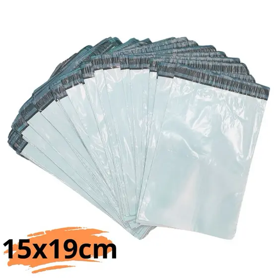 Envelope de segurança / correio / embalagem / saco / saquinho 15x19 COEX Branco 100 unidades.