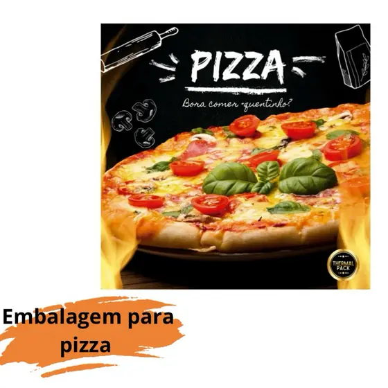 Embalagem termica para delivery de pizza 100 unidades.