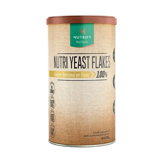 Nutrify - NutriYeast Flakes 300g - Levedura Nutricional Rica em Vitaminas e Minerais - Sabor Neutro