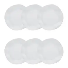 Conjunto de 6 Pratos Fundos 22,5cm Ryo White
