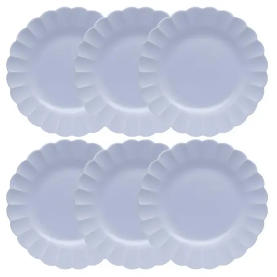 Jogo de 6 Pratos Rasos 27,5cm Oxford Flora Áster