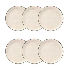 Jogo de 6 Pratos Sobremesa 20 cm Oxford Flat Duna