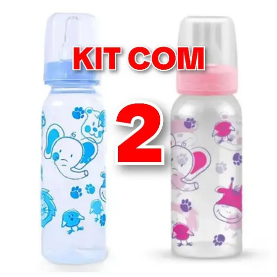 Kit com 2 Mamadeiras 240ml para Criança