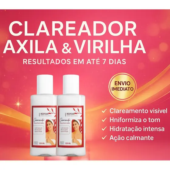 Clareador de  virilha e axila - Creme clareador axila e virilha premium 120ml