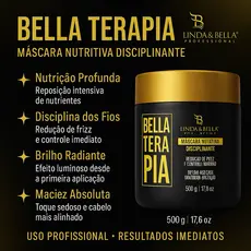 Máscara Nutritiva Disciplinante Bella Terapia 500g – Nutrição Profunda, Brilho e Maciez