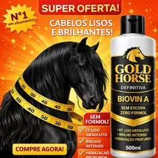 Definitiva Gold Horse Biovin A 500ml – Liso Absoluto Sem Escova | Zero Formol | Cabelos Lisos e Sedosos