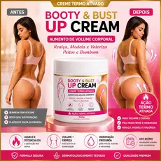 Creme Termo Ativado Booty Up 300g | Volume e Firmeza Realça e Modela Bumbum e Seios
