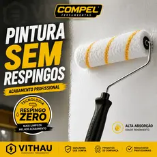 Rolo de Lã Antirrespingo Respingo Zero Compel 5cm 9cm 15cm Pintura
