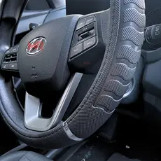 Capa De Volante Tunning Preto Anel Cromado Todos Os Modelos Universal