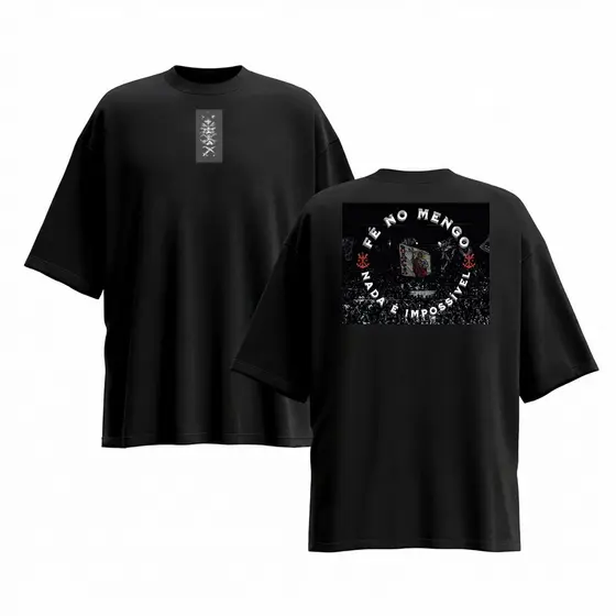 Camisa Oversized Unissex / Nada é Impossível / Time de Futebol 100% Algodão