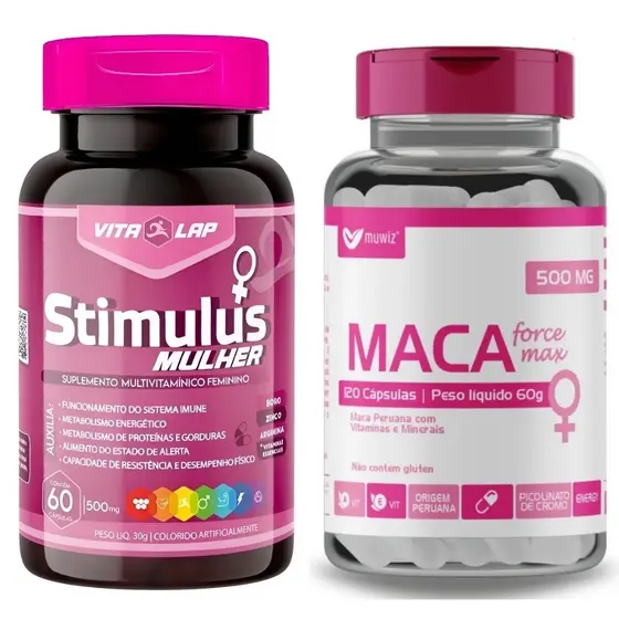 Suplemento Multivitamínico Stimulus ! dupla infalivel Mulher Vita Lap Sabor Neutro