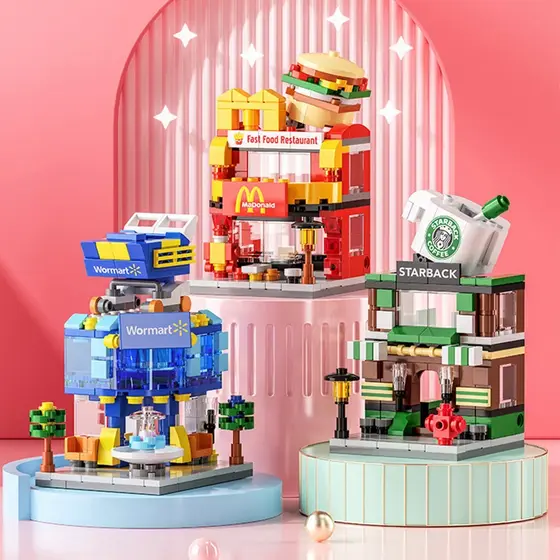Mini Blocos de Montar Arquitetura – Brinquedo Educativo para Crianças e Adultos