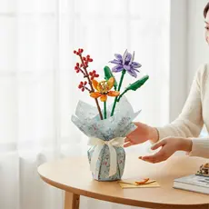 Flores de Bricks Blocos de Montar Mini Buquê Decorativo para Casa Escritório Presente Criativo