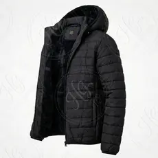 Jaqueta Puffer Masculina Forrada Com Pelúcia Premium Capuz Removível