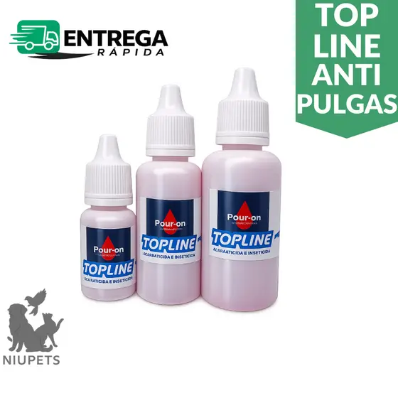 TopLine Pour On - poderoso para Carrapatos AntiPulgas e parasitas
