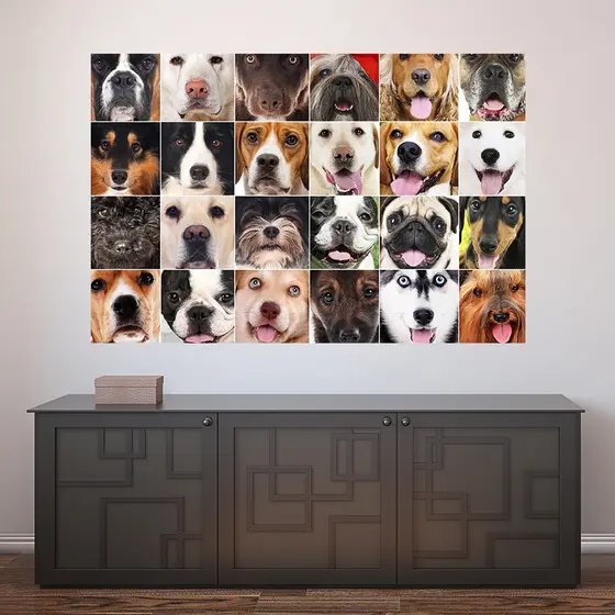 Painel Adesivo Decorativo de Parede Cachorro Pet Shop Veterinário Animais Casa Sala Quarto - 1295pn