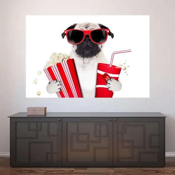 Painel Adesivo Decorativo de Parede Cachorro Pet Shop Veterinário Animais Casa Sala Quarto -  772pn