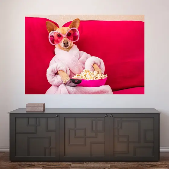 Painel Adesivo Decorativo de Parede Cachorro Pet Shop Veterinário Animais Casa Sala Quarto - 774pn