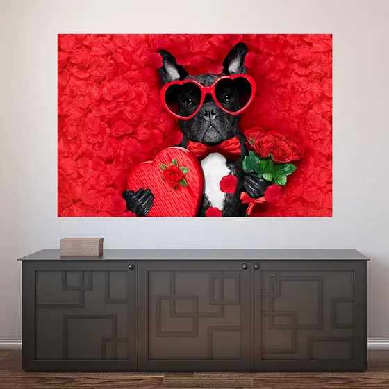 Painel Adesivo Decorativo de Parede Cachorro Pet Shop Veterinário Animais Casa Sala Quarto - 771pn