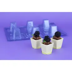 Forma BWB com Silicone (3 partes)  Para Chocolate - Cód 9433 Caixinha Alongada Doces Finos