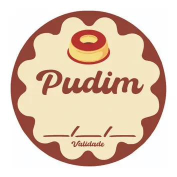 Kit  60-120-180-240-300 Etiquetas Adesivas Pudim