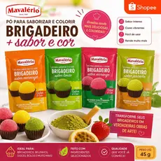 4 Pó para Saborizar e Colorir Brigadeiro Mavalério 45g Lancamento