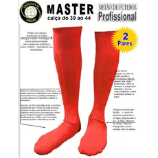 KIT c/ 2 Pares de Meião de Futebol VERMELHO Profissional - ORIGINAL Universal Meias - Adulto - Juvenil - Infantil