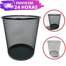 Lixeira Metal Aramado Cesto Lixo Escritório Reforçado 10 L