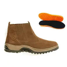 Bota botina caterpillar masculina com palmilha de gel em legitimo resistente para trabalho