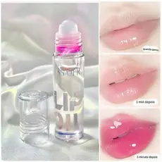 Hidratante Líquido Roll-On Óleo para Lábios Anti-Seco Transparente e Colorido