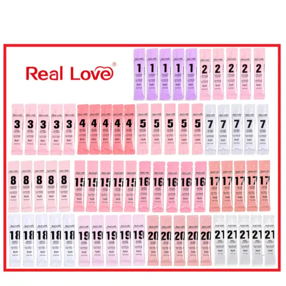 5 REFIL GEL REAL LOVE SACHÊ 15ML - ALONGAMENTO DE UNHA