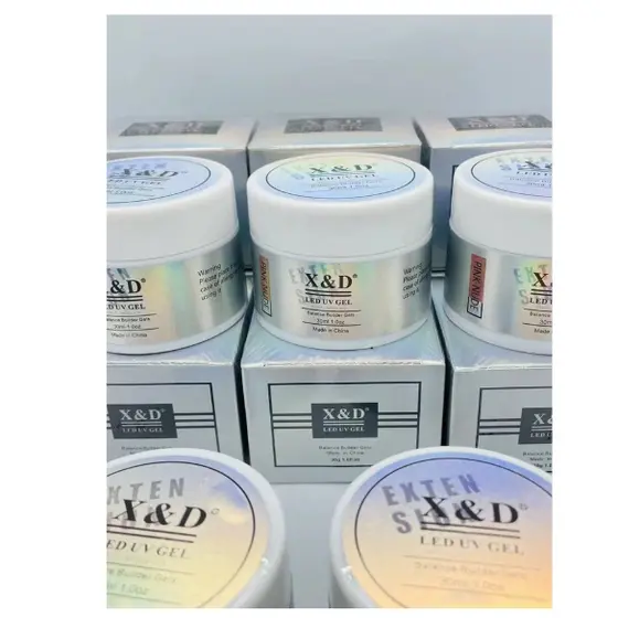 KIT 2 Novo Gel X&d 30g Led Uv Gel para Unhas Xd Profissional Acrigel Alongamento X&d