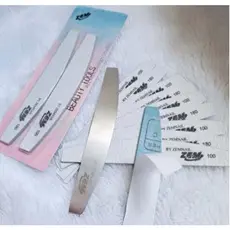 Lixa Reutilizável Boomerang 100/180 com Placa de Aço + Refil /tintinnailcenter