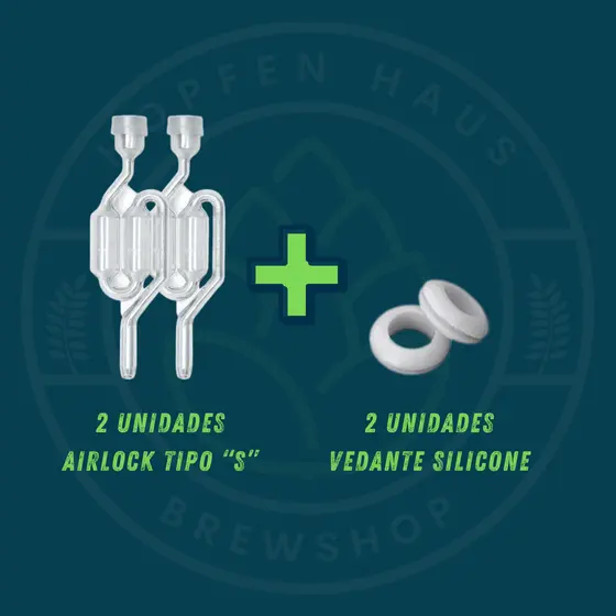 Kit Airlock "S" + Vedante Silicone - 2 unid