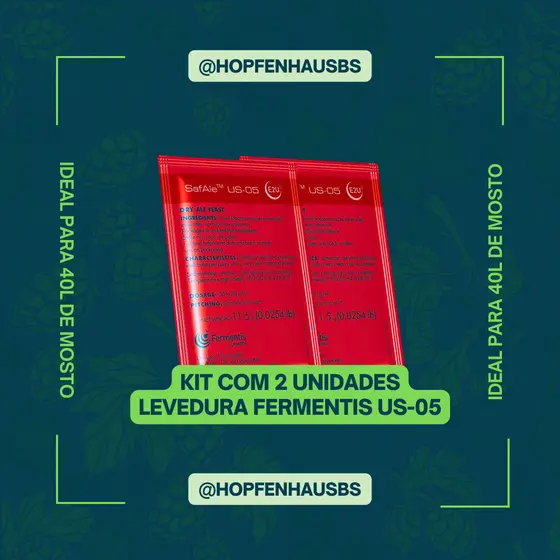 Levedura Fermentis US-05 - Kit com 2 unidades