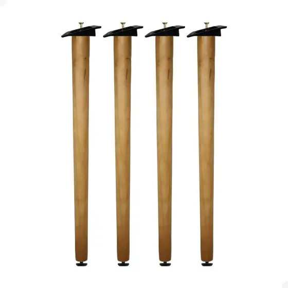 Conjunto 4 Pés Palitos De 60 Cm Retro Para Móveis E Chapinha