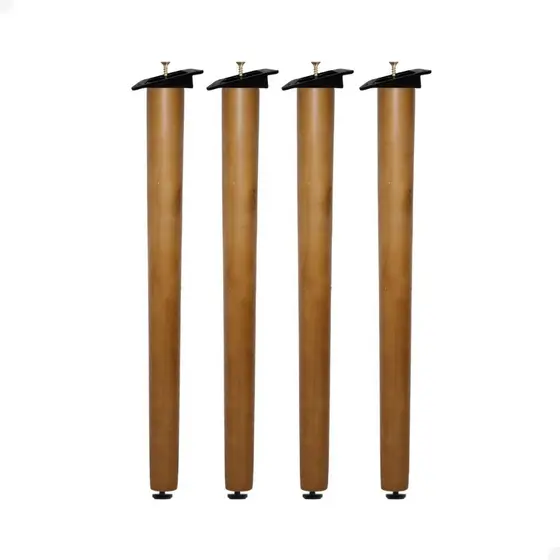 Kit 4 Pés Palito Retro de 45cm com Chapinha e Parafuso