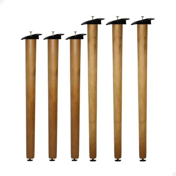 Conjunto 6 Pés Palitos De  3 de 45 cm e 3 de 55 cm Retro Para Móveis E Chapinha