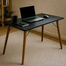 Mesa 77x89x45 Para Escritório Escrivaninha Verniz Com MDF De Fábrica