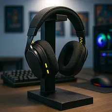 Suporte Para Headset Gamer Fone De Ouvido Madeira Resistente