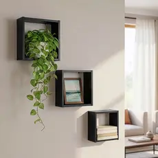 Kit 3 Nichos MDF Decorativos Medidas Diferentes Organização Quarto Recepção