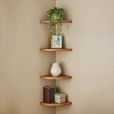 Prateleira de Canto de Parede Kit com 4 Peças Prateleira Organizadora MDF