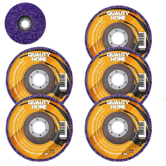 05 Disco Removedor de Tintas Ferrugem Strip Disc 4.1/2" - Quality Home