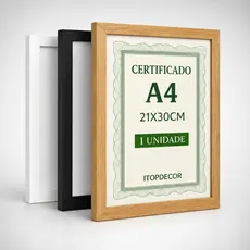 Moldura Decorativa 21x30 A4 Porta Retrato para Sala Quarto Escritório e Presente