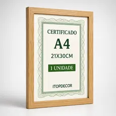 Moldura A4 21x30 Porta Retrato Decorativo para Fotos Certificados Diploma Quadro Parede Sala Quarto